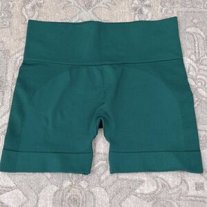 SET ACTIVE Sculptflex Teal Green Biker Shorts Women’s Size Medium